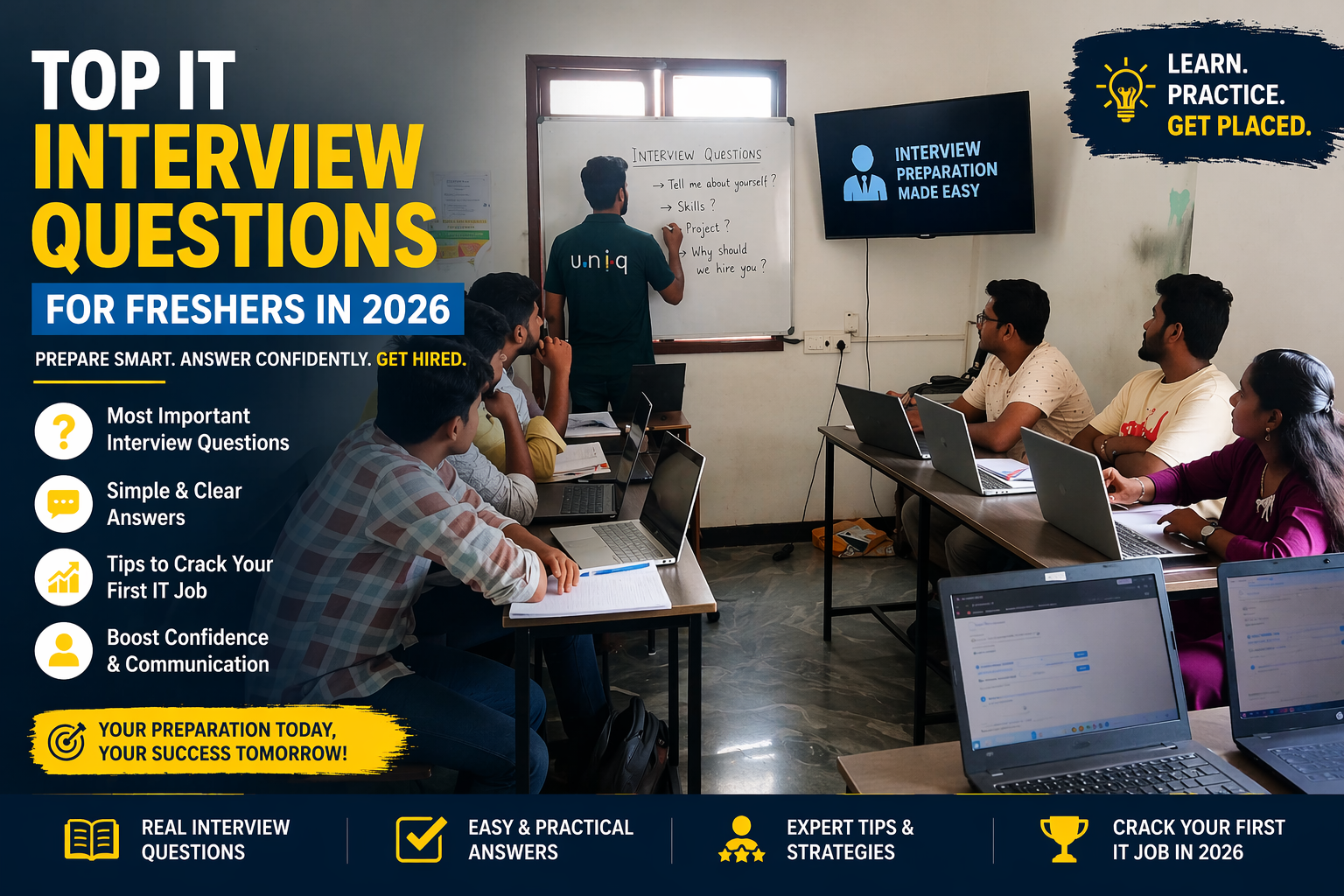 Top IT Interview Questions and Answers for Freshers in 2026